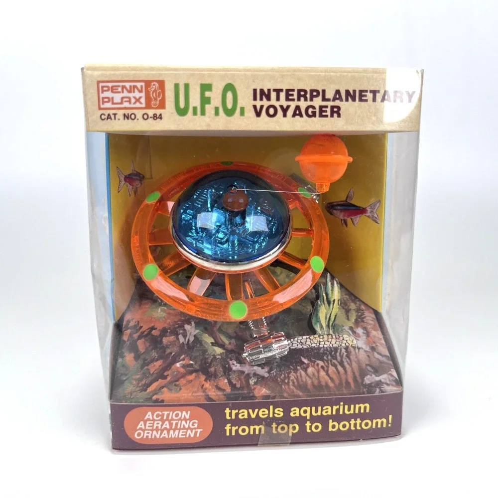 Vintage Penn Plax U.F.O. Interplanetary Voyager Aquarium Action‎ Aerating NOS